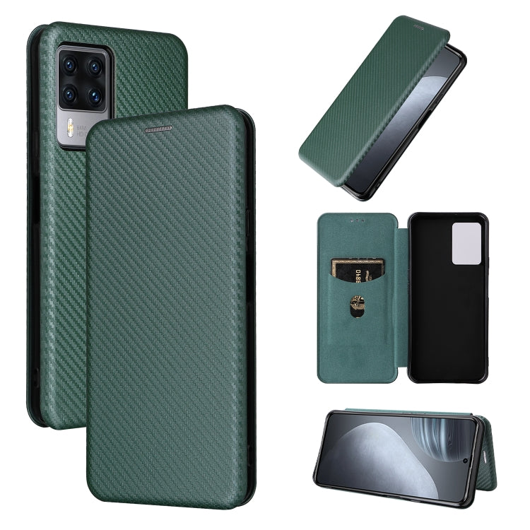 Custodia per telefono in pelle con trama in fibra di carbonio, For Oukitel C31, For vivo Y22s / Y35, For Cubot X50, For Samsung Galaxy A04 4G, For Sony Xperia 5 IV