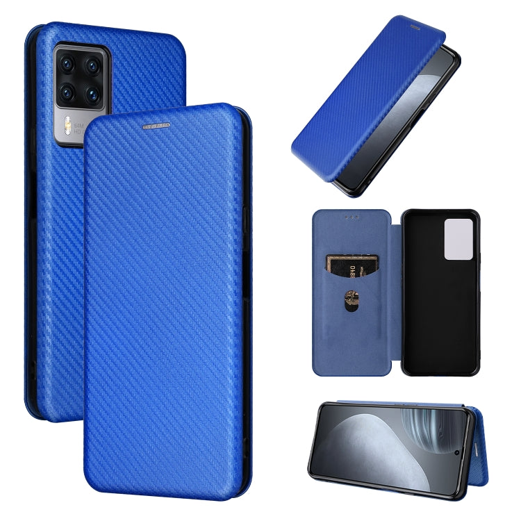 Custodia per telefono in pelle con trama in fibra di carbonio, For Oukitel C31, For vivo Y22s / Y35, For Cubot X50, For Samsung Galaxy A04 4G, For Sony Xperia 5 IV