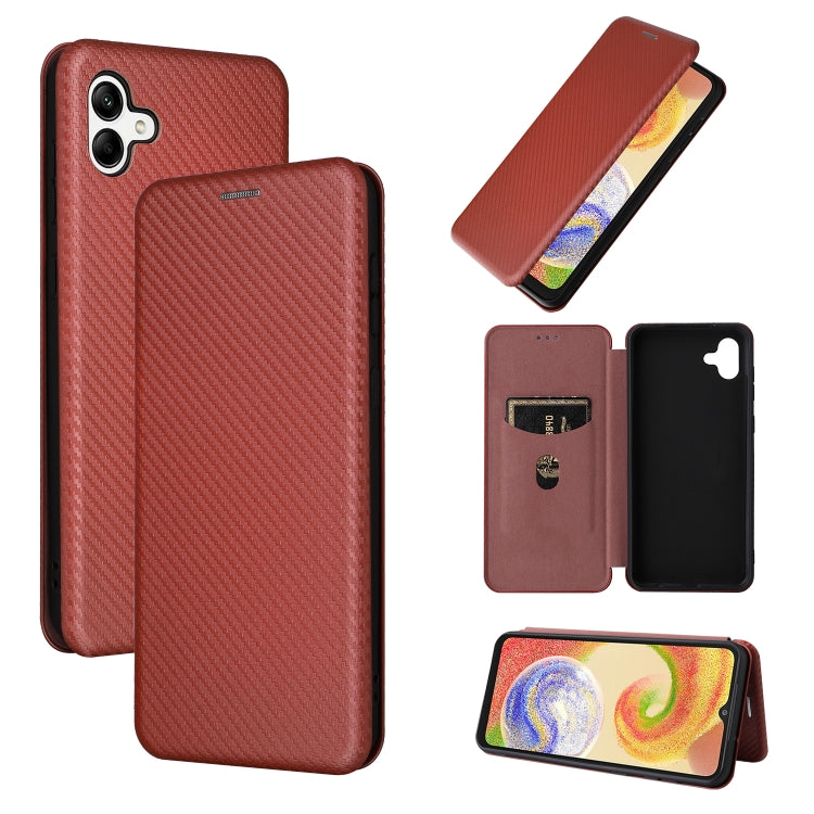 Custodia per telefono in pelle con trama in fibra di carbonio, For Oukitel C31, For vivo Y22s / Y35, For Cubot X50, For Samsung Galaxy A04 4G, For Sony Xperia 5 IV