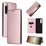 Custodia per telefono in pelle con trama in fibra di carbonio, For Oukitel C31, For vivo Y22s / Y35, For Cubot X50, For Samsung Galaxy A04 4G, For Sony Xperia 5 IV