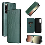 Custodia per telefono in pelle con trama in fibra di carbonio, For Oukitel C31, For vivo Y22s / Y35, For Cubot X50, For Samsung Galaxy A04 4G, For Sony Xperia 5 IV