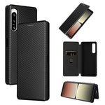 Custodia per telefono in pelle con trama in fibra di carbonio, For Oukitel C31, For vivo Y22s / Y35, For Cubot X50, For Samsung Galaxy A04 4G, For Sony Xperia 5 IV