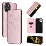 Custodia per telefono in pelle con trama in fibra di carbonio, For Realme 9i, For Xiaomi Poco C40, For Xiaomi Poco M5 4G, For ZTE Axon 40 Pro