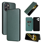 Custodia per telefono in pelle con trama in fibra di carbonio, For Realme 9i, For Xiaomi Poco C40, For Xiaomi Poco M5 4G, For ZTE Axon 40 Pro