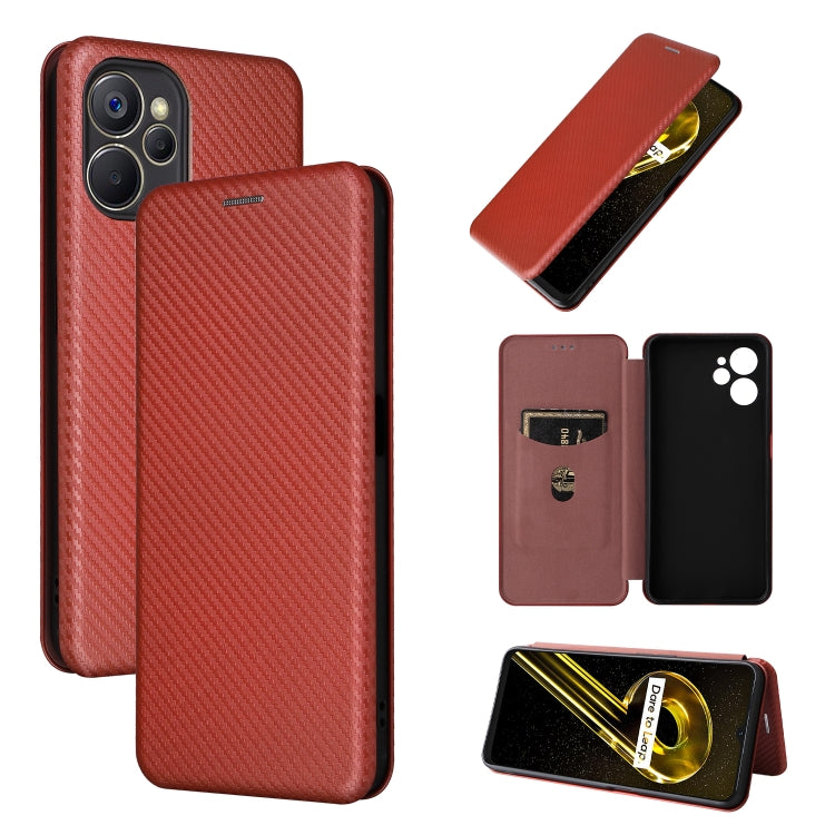 Custodia per telefono in pelle con trama in fibra di carbonio, For Realme 9i, For Xiaomi Poco C40, For Xiaomi Poco M5 4G, For ZTE Axon 40 Pro