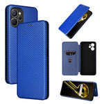 Custodia per telefono in pelle con trama in fibra di carbonio, For Realme 9i, For Xiaomi Poco C40, For Xiaomi Poco M5 4G, For ZTE Axon 40 Pro