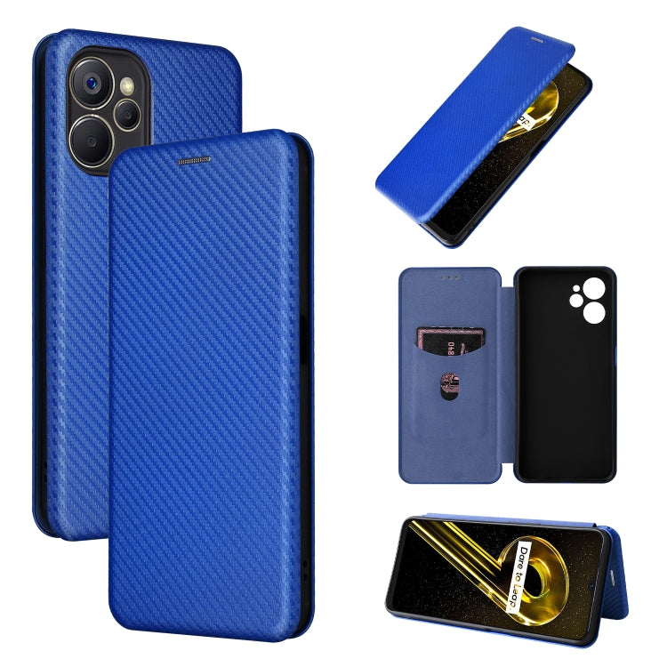 Custodia per telefono in pelle con trama in fibra di carbonio, For Realme 9i, For Xiaomi Poco C40, For Xiaomi Poco M5 4G, For ZTE Axon 40 Pro