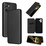 Custodia per telefono in pelle con trama in fibra di carbonio, For Realme 9i, For Xiaomi Poco C40, For Xiaomi Poco M5 4G, For ZTE Axon 40 Pro