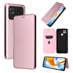 Custodia per telefono in pelle con trama in fibra di carbonio, For Realme 9i, For Xiaomi Poco C40, For Xiaomi Poco M5 4G, For ZTE Axon 40 Pro