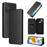 Custodia per telefono in pelle con trama in fibra di carbonio, For Realme 9i, For Xiaomi Poco C40, For Xiaomi Poco M5 4G, For ZTE Axon 40 Pro