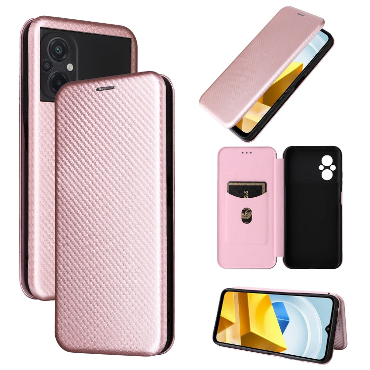 Custodia per telefono in pelle con trama in fibra di carbonio, For Realme 9i, For Xiaomi Poco C40, For Xiaomi Poco M5 4G, For ZTE Axon 40 Pro