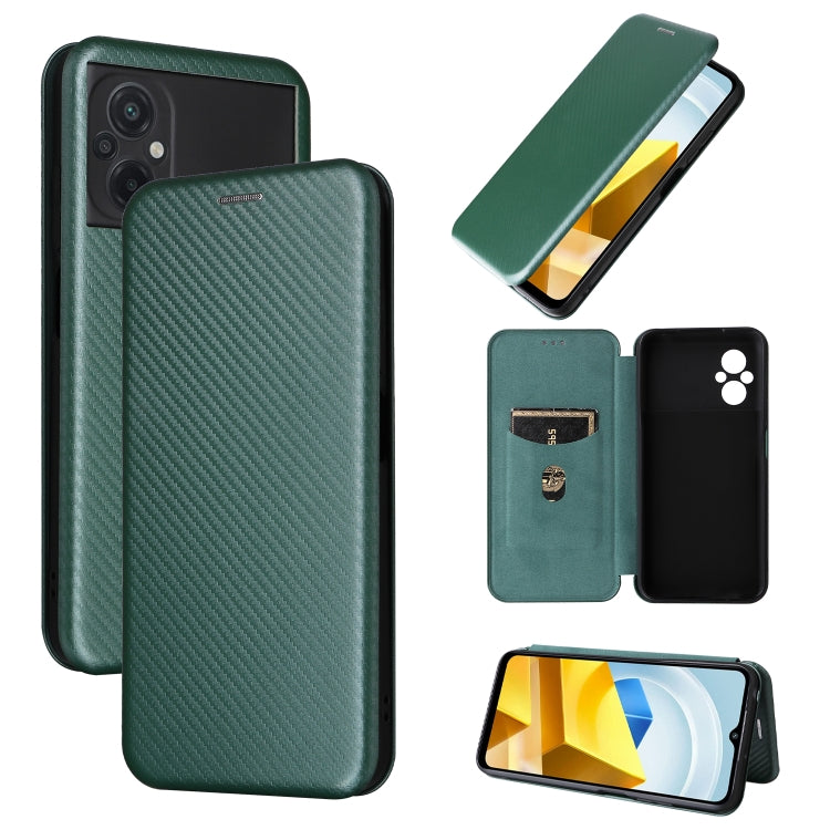 Custodia per telefono in pelle con trama in fibra di carbonio, For Realme 9i, For Xiaomi Poco C40, For Xiaomi Poco M5 4G, For ZTE Axon 40 Pro
