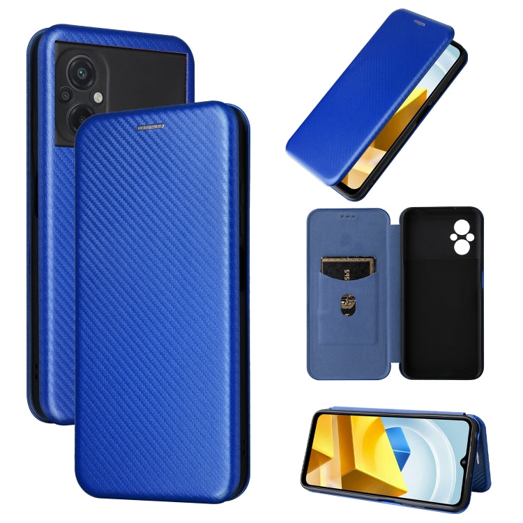 Custodia per telefono in pelle con trama in fibra di carbonio, For Realme 9i, For Xiaomi Poco C40, For Xiaomi Poco M5 4G, For ZTE Axon 40 Pro