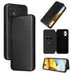 Custodia per telefono in pelle con trama in fibra di carbonio, For Realme 9i, For Xiaomi Poco C40, For Xiaomi Poco M5 4G, For ZTE Axon 40 Pro