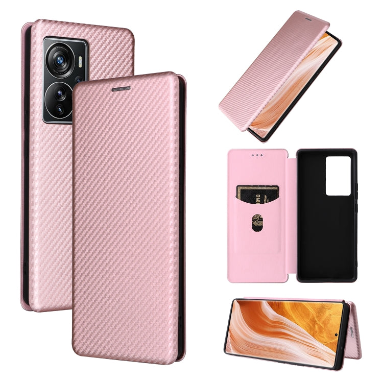 Custodia per telefono in pelle con trama in fibra di carbonio, For Realme 9i, For Xiaomi Poco C40, For Xiaomi Poco M5 4G, For ZTE Axon 40 Pro