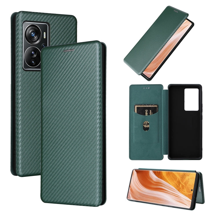 Custodia per telefono in pelle con trama in fibra di carbonio, For Realme 9i, For Xiaomi Poco C40, For Xiaomi Poco M5 4G, For ZTE Axon 40 Pro