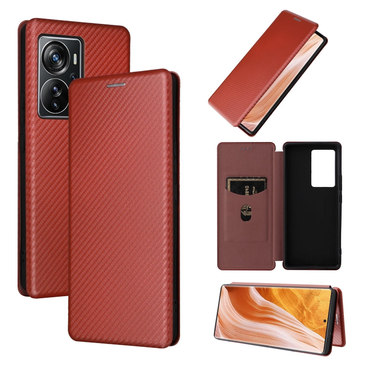 Custodia per telefono in pelle con trama in fibra di carbonio, For Realme 9i, For Xiaomi Poco C40, For Xiaomi Poco M5 4G, For ZTE Axon 40 Pro