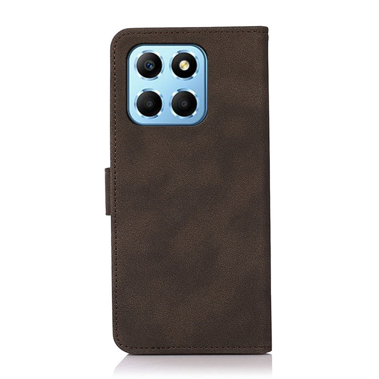 KHAZNEH Custodia per telefono in pelle con trama opaca, For Honor X8 5G