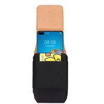 Marsupio in tessuto Oxford con trama in pelle bovina per cellulare, For 5.2 inch, For 6.1 inch, For 6.5 inch, For 6.7-6.9 inch, For 7.0 inch