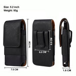 Marsupio in tessuto Oxford con trama in pelle bovina per cellulare, For 5.2 inch, For 6.1 inch, For 6.5 inch, For 6.7-6.9 inch, For 7.0 inch