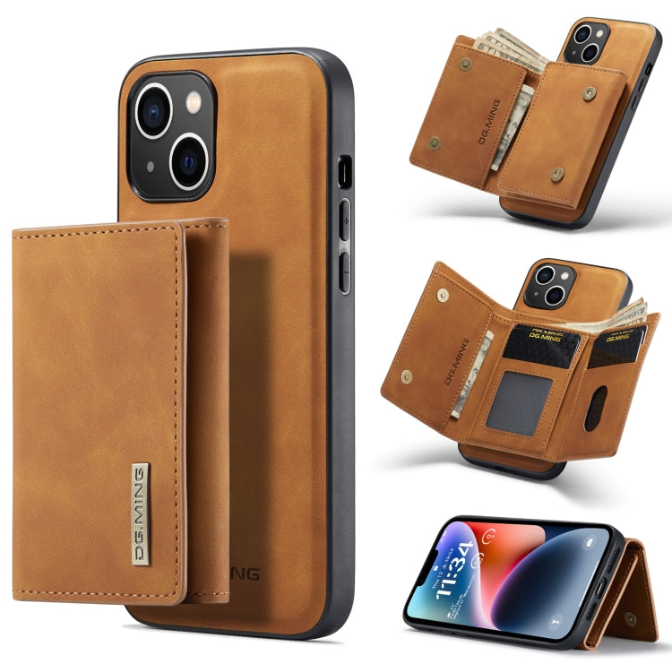 DG.MING M1 Series 3-Fold Multi Card Wallet custodia in pelle, For iPhone 14, For iPhone 14 Plus, For iPhone 14 Pro, For iPhone 14 Pro Max