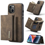DG.MING M1 Series 3-Fold Multi Card Wallet custodia in pelle, For iPhone 14, For iPhone 14 Plus, For iPhone 14 Pro, For iPhone 14 Pro Max