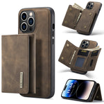 DG.MING M1 Series 3-Fold Multi Card Wallet custodia in pelle, For iPhone 14, For iPhone 14 Plus, For iPhone 14 Pro, For iPhone 14 Pro Max