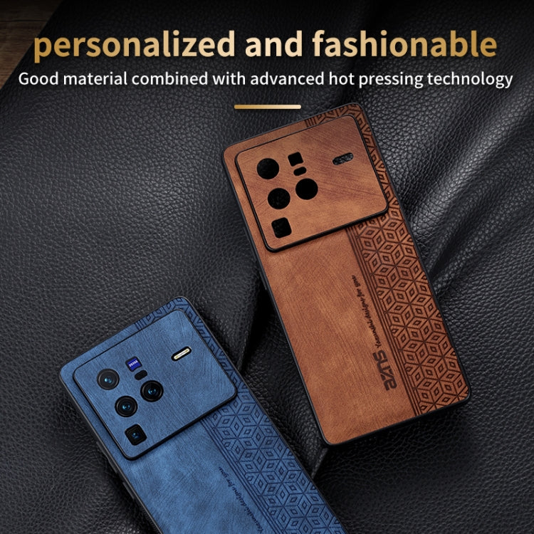 Custodia per telefono AZNS in pelle goffrata 3D, For vivo X80 Pro