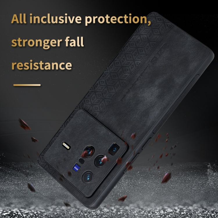 Custodia per telefono AZNS in pelle goffrata 3D, For vivo X80 Pro