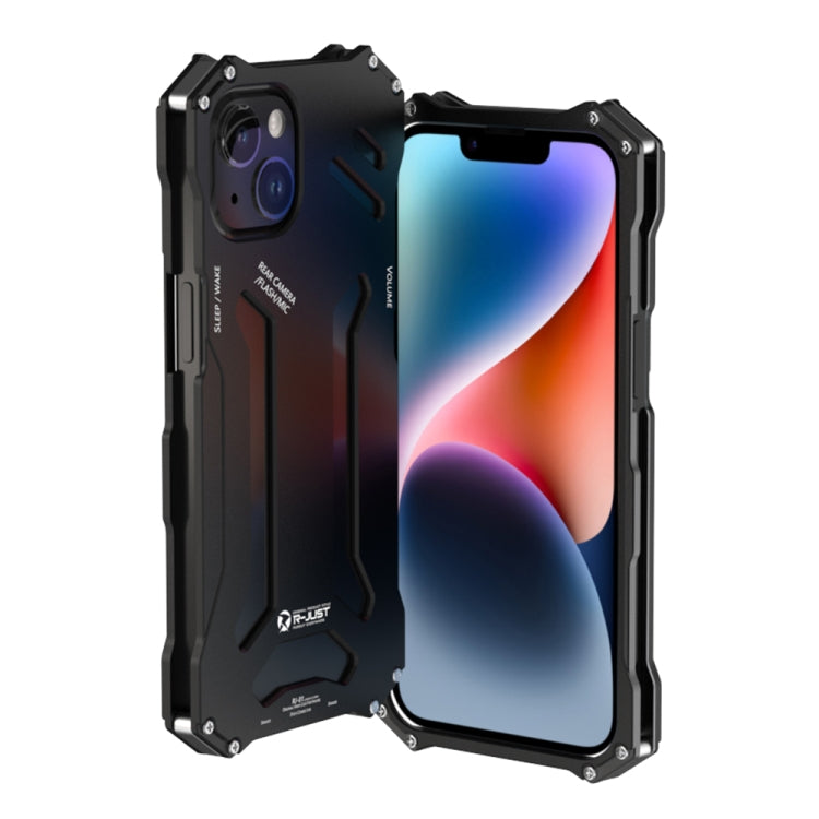 Custodia per telefono in metallo con armatura antiurto R-JUST RJ17, For iPhone 14, For iPhone 14 Plus, For iPhone 14 Pro, For iPhone 14 Pro Max