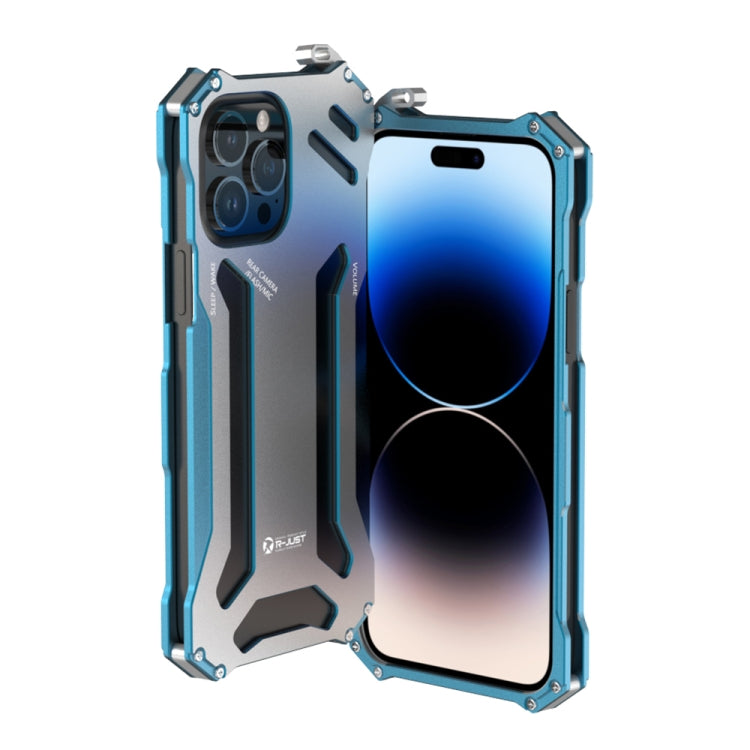 Custodia per telefono in metallo con armatura antiurto R-JUST RJ17, For iPhone 14, For iPhone 14 Plus, For iPhone 14 Pro, For iPhone 14 Pro Max