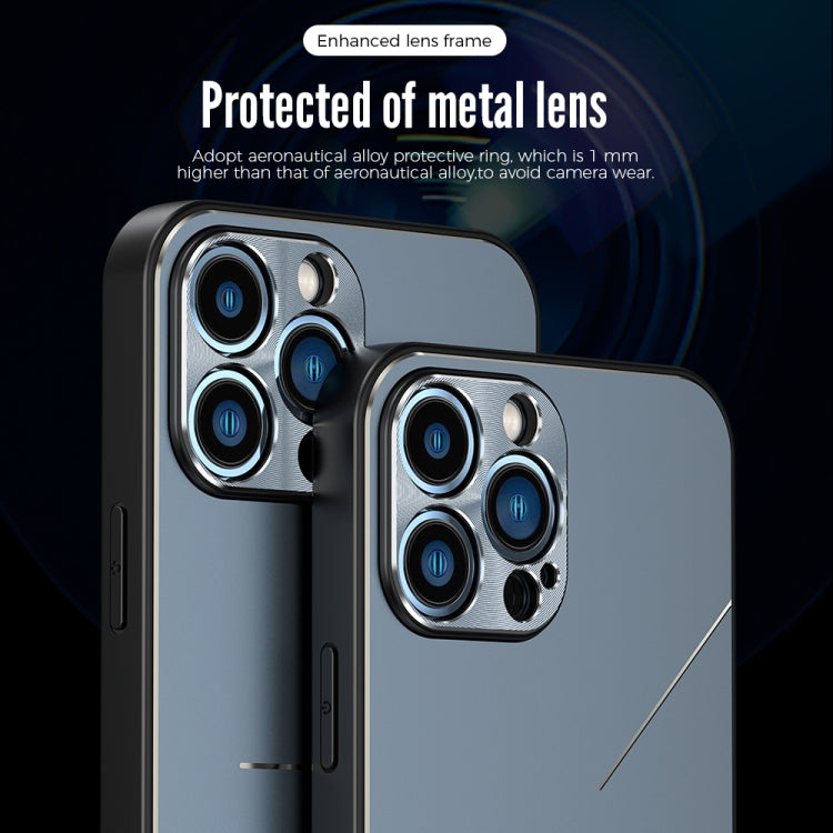 Custodia per telefono antiurto in metallo TPU R-JUST RJ52 a 3 linee, For iPhone 14, For iPhone 14 Plus, For iPhone 14 Pro, For iPhone 14 Pro Max