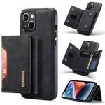 DG.MING M2 Series 3-Fold Card Bag Custodia in pelle magnetica, For iPhone 14, For iPhone 14 Plus, For iPhone 14 Pro, For iPhone 14 Pro Max