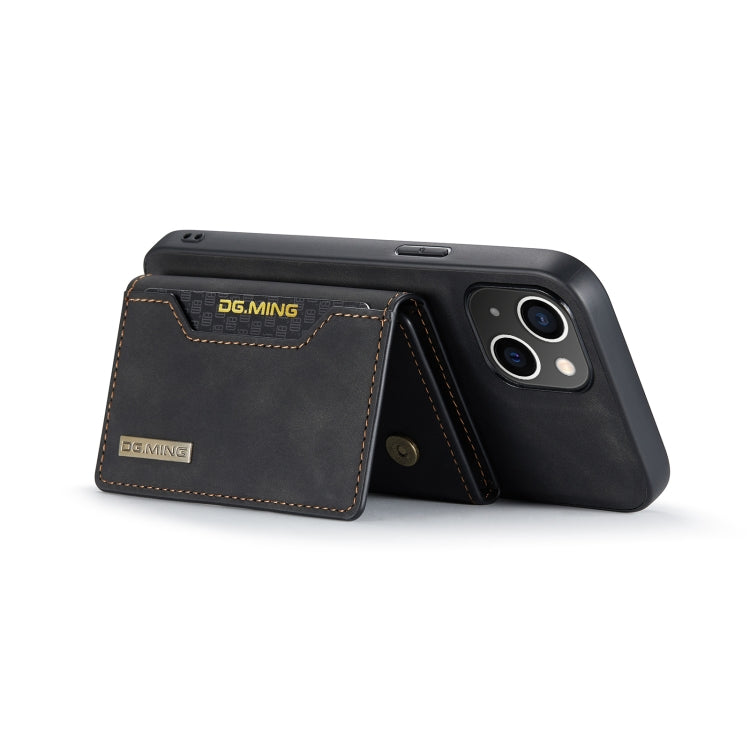 DG.MING M2 Series 3-Fold Card Bag Custodia in pelle magnetica, For iPhone 14, For iPhone 14 Plus, For iPhone 14 Pro, For iPhone 14 Pro Max