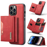DG.MING M2 Series 3-Fold Card Bag Custodia in pelle magnetica, For iPhone 14, For iPhone 14 Plus, For iPhone 14 Pro, For iPhone 14 Pro Max