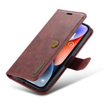 Custodia in pelle magnetica staccabile DG.MING Crazy Horse Texture, For iPhone 14, For iPhone 14 Plus, For iPhone 14 Pro, For iPhone 14 Pro Max