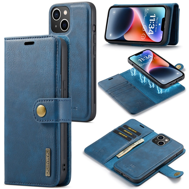 Custodia in pelle magnetica staccabile DG.MING Crazy Horse Texture, For iPhone 14, For iPhone 14 Plus, For iPhone 14 Pro, For iPhone 14 Pro Max
