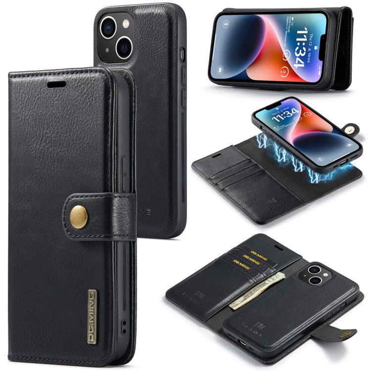 Custodia in pelle magnetica staccabile DG.MING Crazy Horse Texture, For iPhone 14, For iPhone 14 Plus, For iPhone 14 Pro, For iPhone 14 Pro Max