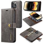 Custodia in pelle magnetica staccabile DG.MING Crazy Horse Texture, For iPhone 14, For iPhone 14 Plus, For iPhone 14 Pro, For iPhone 14 Pro Max