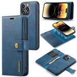 Custodia in pelle magnetica staccabile DG.MING Crazy Horse Texture, For iPhone 14, For iPhone 14 Plus, For iPhone 14 Pro, For iPhone 14 Pro Max
