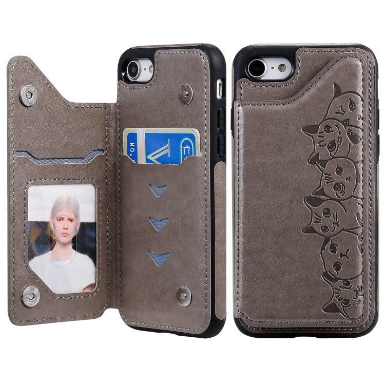 Custodia Gatti per iPhone 6, 7 e 8 con slot carte