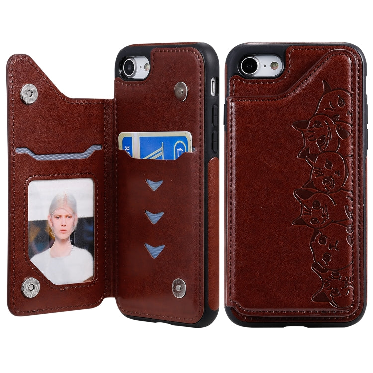Custodia Gatti per iPhone 6, 7 e 8 con slot carte