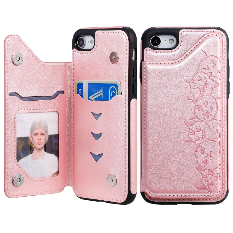 Custodia Gatti per iPhone 6, 7 e 8 con slot carte