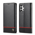 LC.IMEEKE Custodia per cellulare in pelle con vibrazione in fibra di carbonio, For Samsung Galaxy A13 4G/5G/A04/A04s