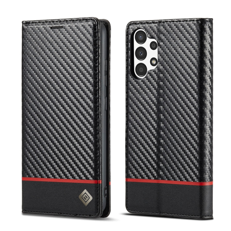 LC.IMEEKE Custodia per cellulare in pelle con vibrazione in fibra di carbonio, For Samsung Galaxy A13 4G/5G/A04/A04s