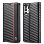 LC.IMEEKE Custodia per cellulare in pelle con vibrazione in fibra di carbonio, For Samsung Galaxy A13 4G/5G/A04/A04s