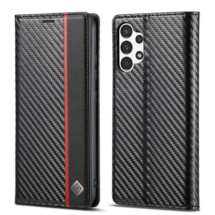 LC.IMEEKE Custodia per cellulare in pelle con vibrazione in fibra di carbonio, For Samsung Galaxy A13 4G/5G/A04/A04s