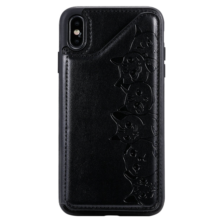 Custodia protettiva con motivo gatti per iPhone XS Max e Galaxy A