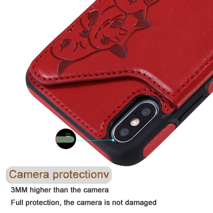 Custodia protettiva con motivo gatti per iPhone XS Max e Galaxy A