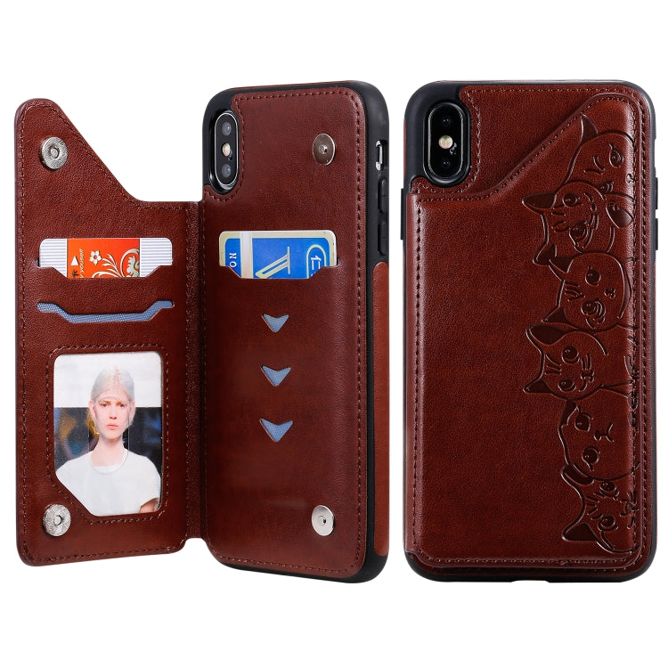 Custodia protettiva con motivo gatti per iPhone XS Max e Galaxy A